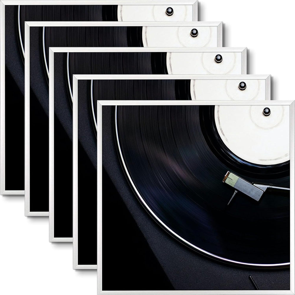Golden State Art 12.5x12.5 Silver Aluminum Album Frame 5 Pack