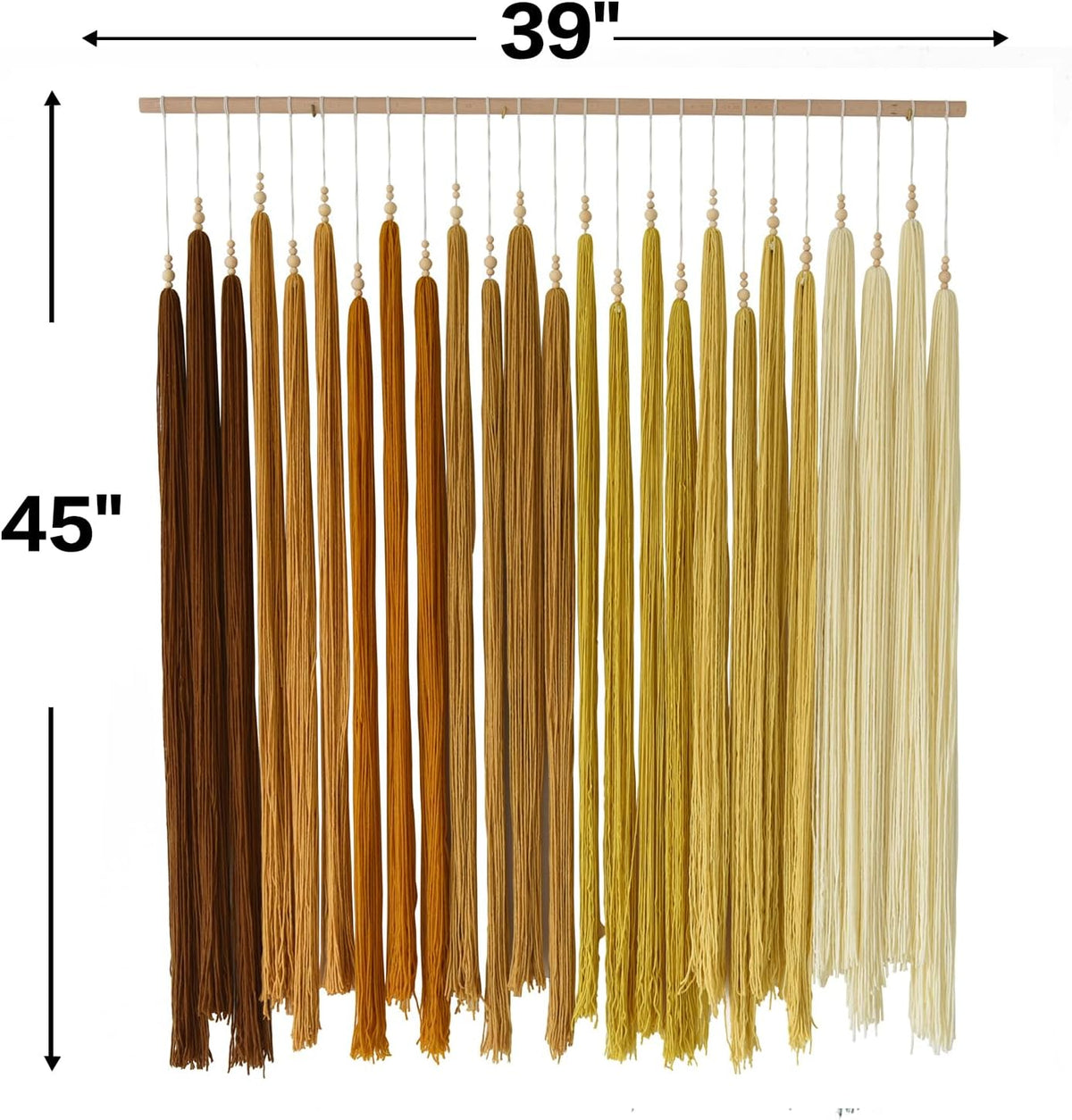 iower macrame wall hanging beaded tassel yarn art, package contents