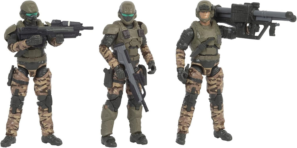 halo 4” 3 figure pack assortment - unsc, close-up detail