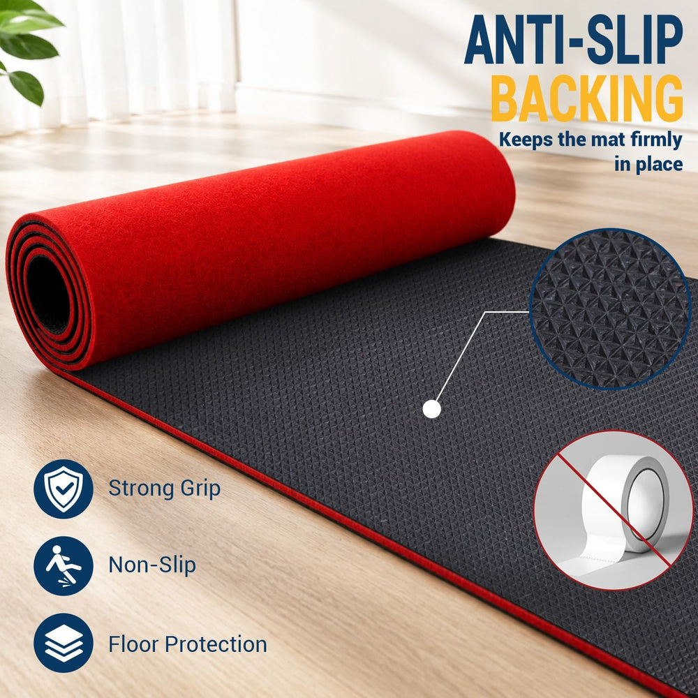 Red Carpet Runner for Party,3x20 Feet Non-Slip Waterproof Aisle Runner Carpet...