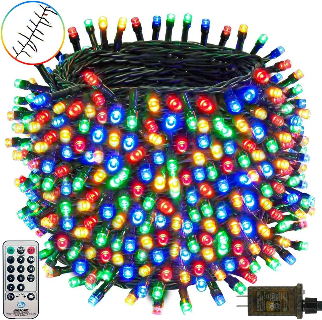 BHCLIGHT 50FT 1000LED Cluster Christmas Lights with Remote, Multicolor