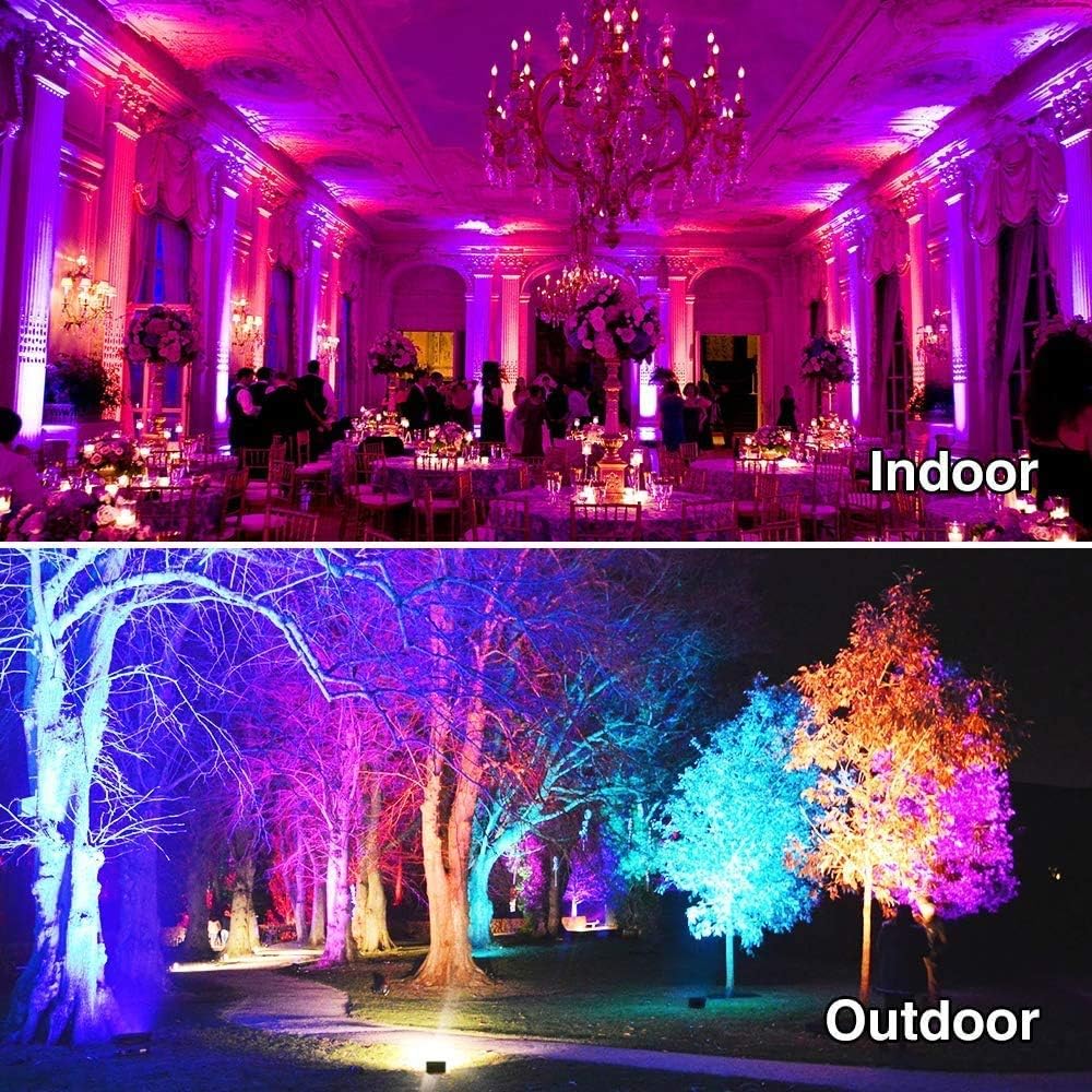 MELPO Led Flood Light 500W Equivalent, RGBW Led Outdoor Colored Floodlight