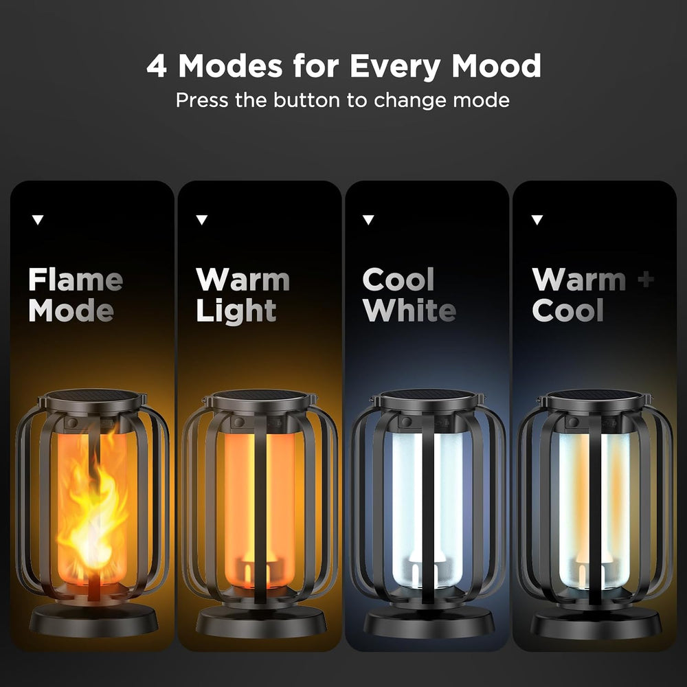 Gen2 Solar Lanterns Outdoor Lights with Ultra-Real Flame