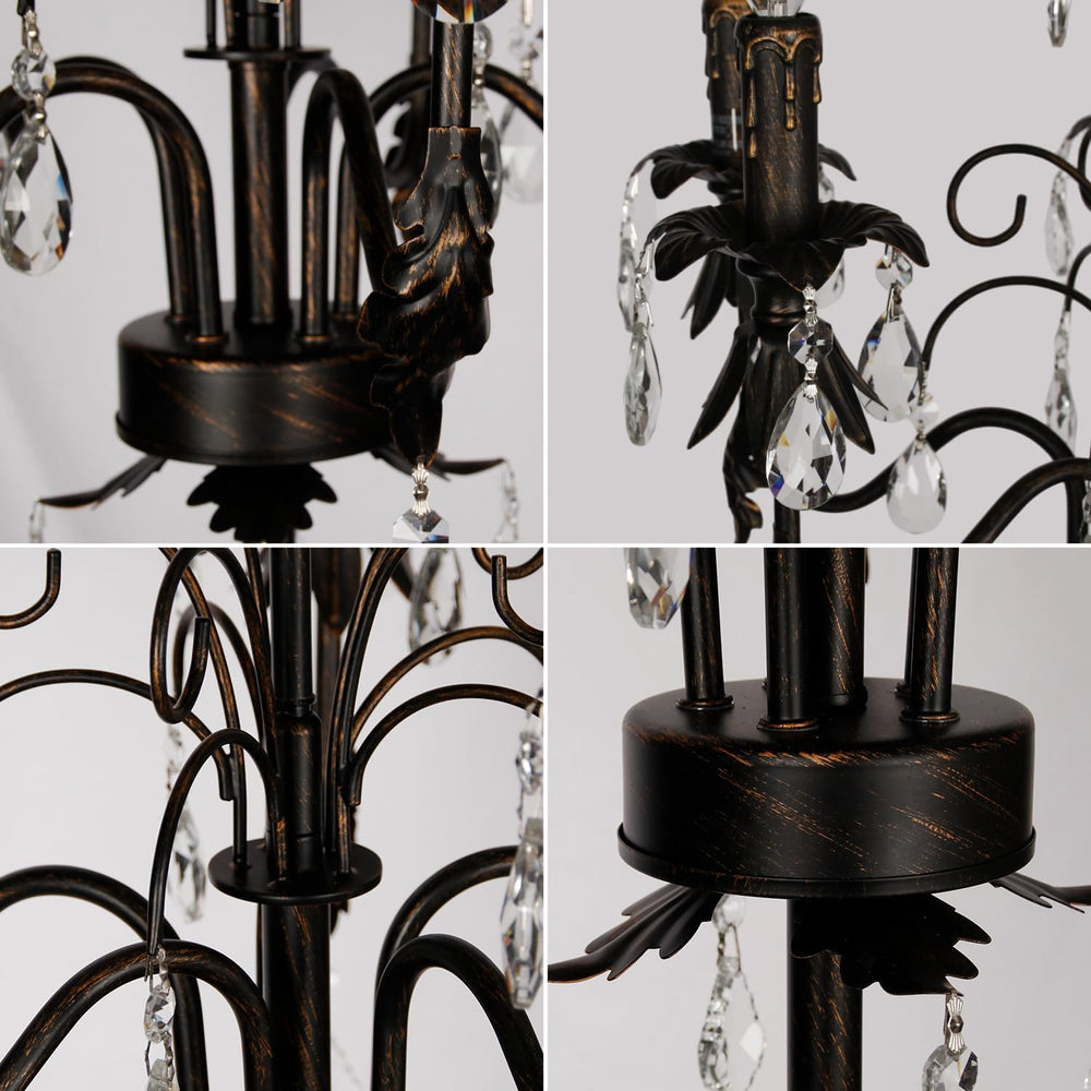 65" Crystal Chandelier Floor Lamp, E12 Base