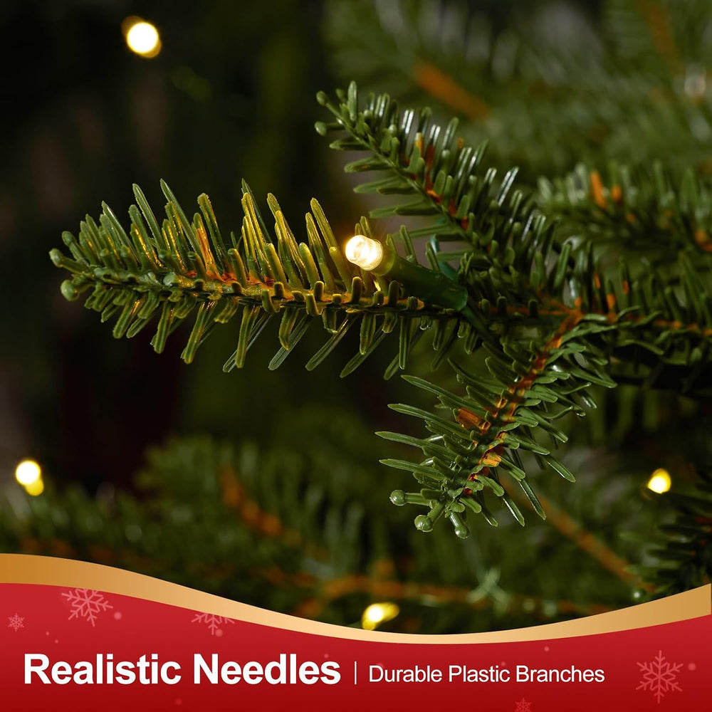 VeriNatural Pre-Lit Christmas Tree, Slim Pencil Christmas Tree - 7 FT