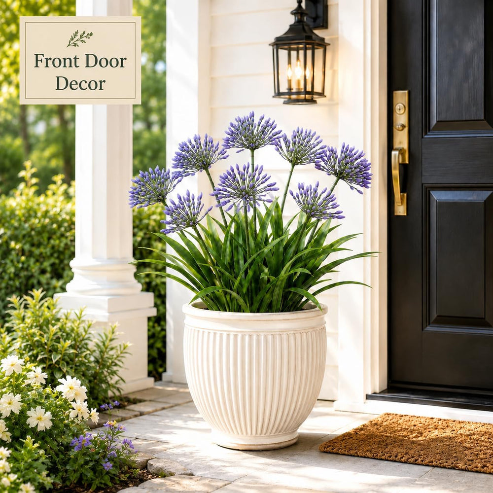 Artificial Agapanthus Flowers - 18.6" Tall 16 Bundles Plant