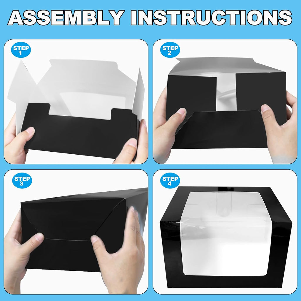 tanemudo 55 pcs display black gift boxes for, close-up detail