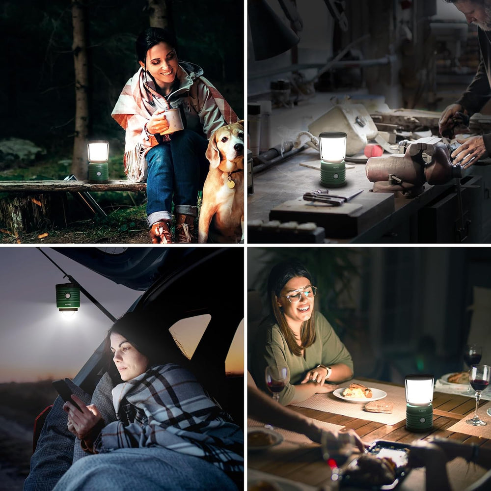 Lepro Camping Lantern, Battery Powered LED with 1500LM, 4 Light Modes, Waterp...