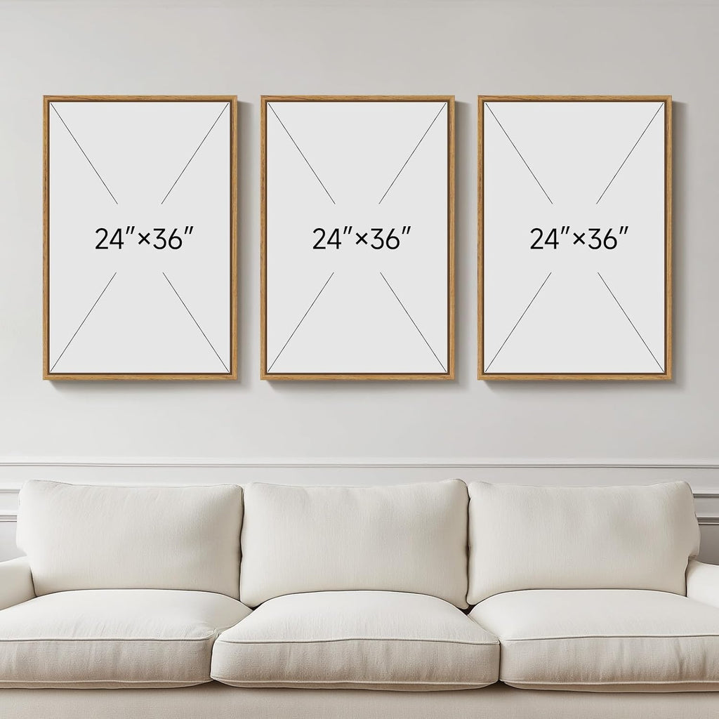 large framed modern farmhouse tree ring wall art on a desk or shelf