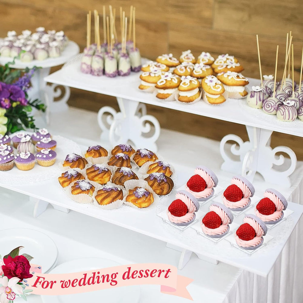 300 Sets Mini Dessert Plates with Spoons 1 oz 2.4 in, Elegant