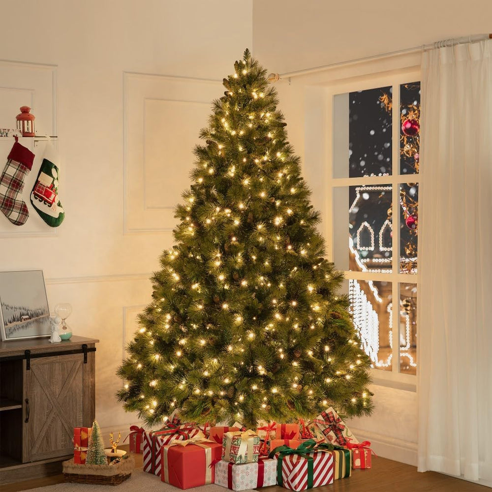Naomi Home Vail 7.5ft Artificial Prelit Pine Cone Christmas Tree