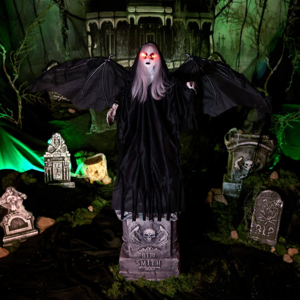 Haunted Hill Farm 3.1-Ft. Winged Creepy Girl Animatronic