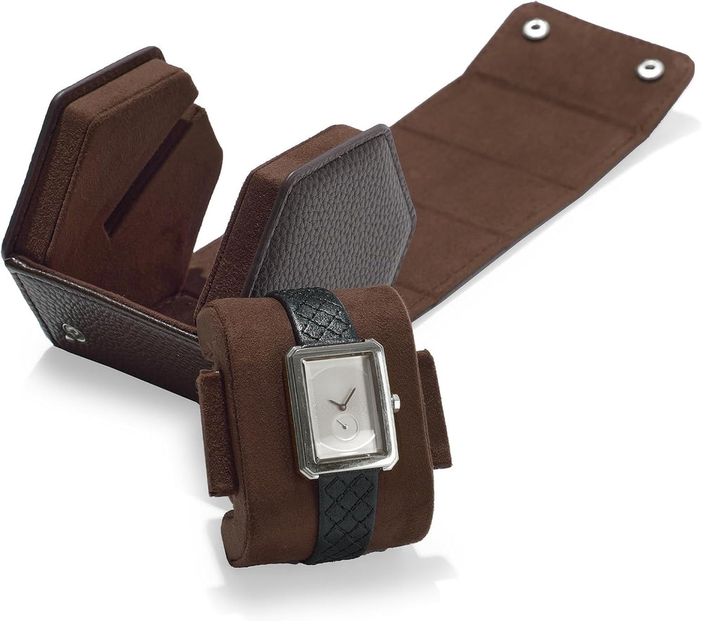 Oirlv Single Watch Box Brown Hexagonal