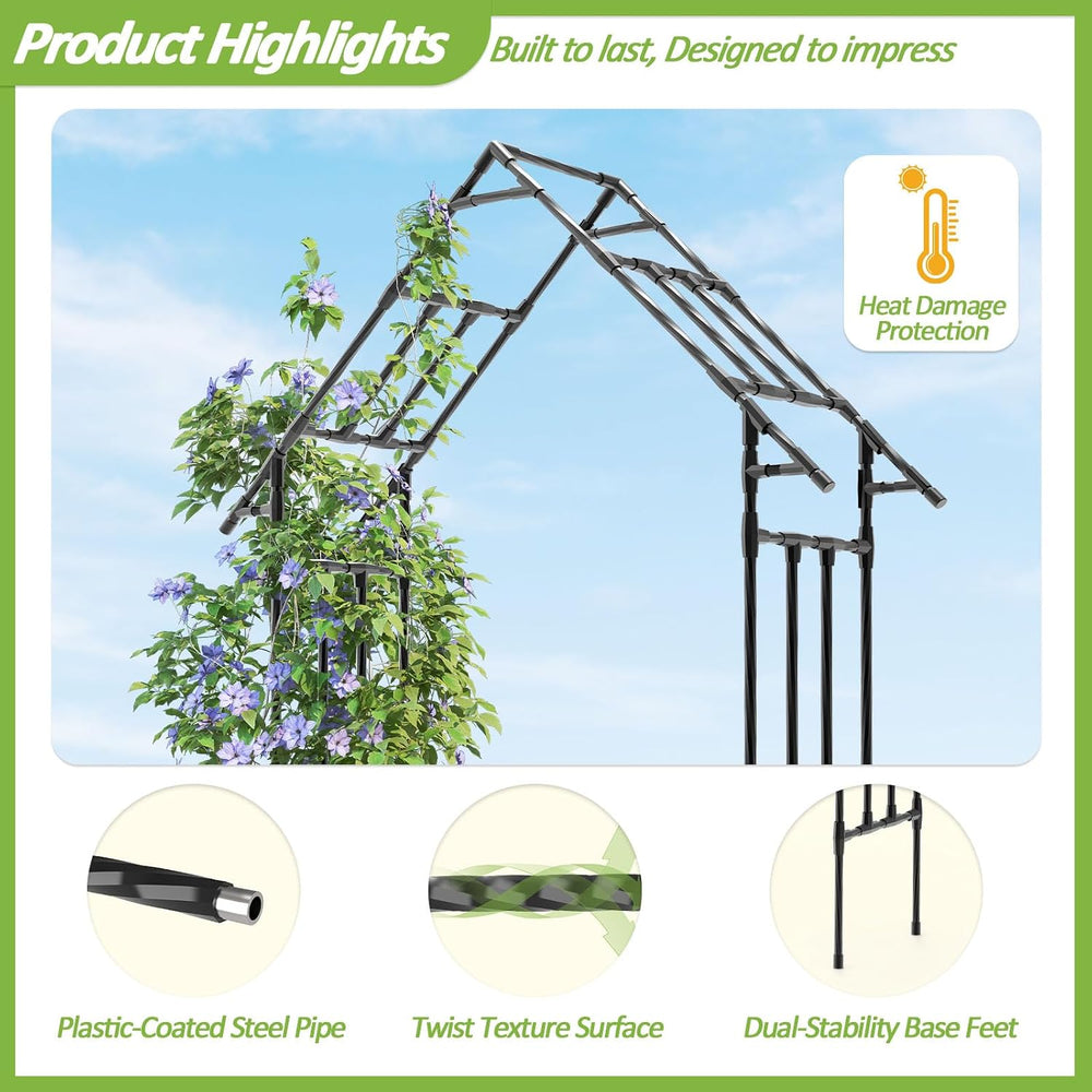 Garden Arch Trellis -48" L *98" H，Gothic Abor Trellis with Reinforc...