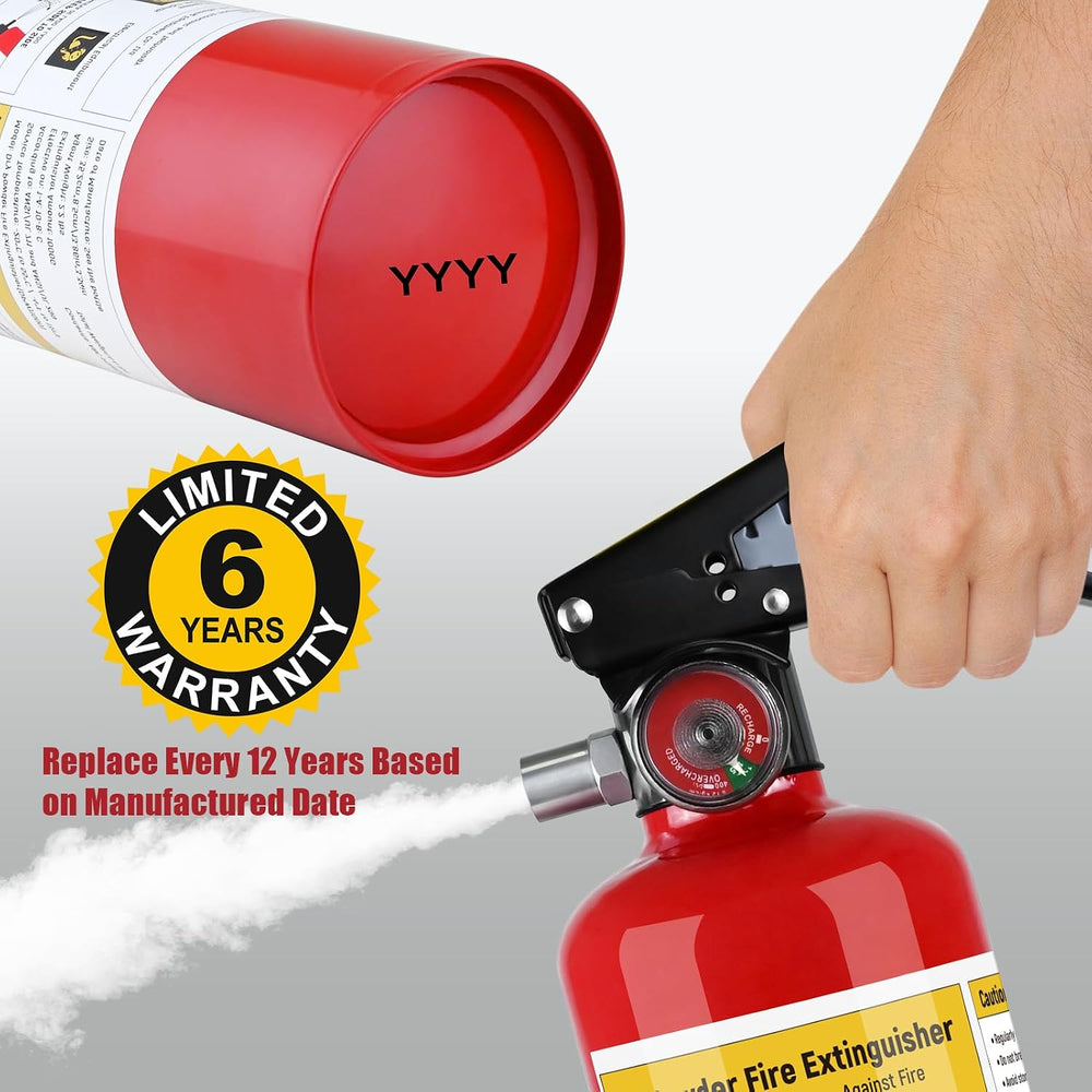 1 Pack 2.5 lb ABC Dry Chemical 1-A:10-B:C Fire Extinguishers