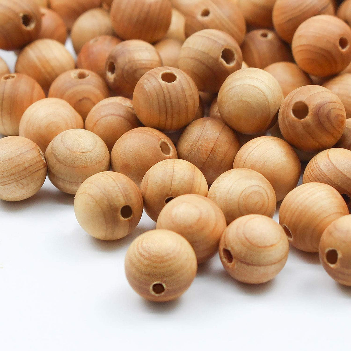 500pcs 8mm Natural Sandalwood Round Beads Gorgeous Craft Handmade Polished Spacer Mala Pray Beads with Elastic Cord for Bracelets DIY Rosary Tasbih Jewelry Making