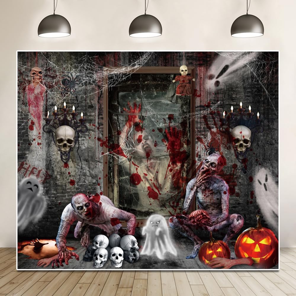 Halloween Backdrop for Photography 10x8ft Horror Party Decorations