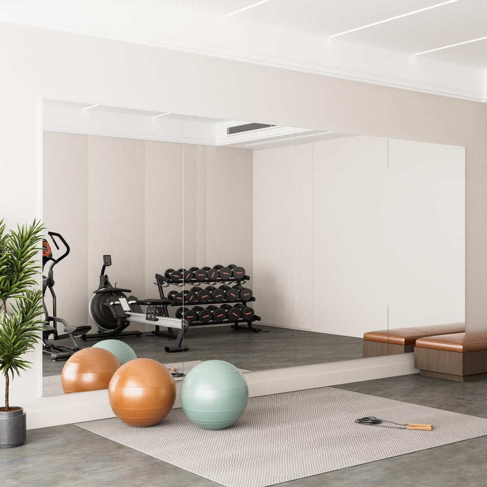 Gym Mirror, 59"x16" 2-Pack Shatterproof Nano Wall Mirror
