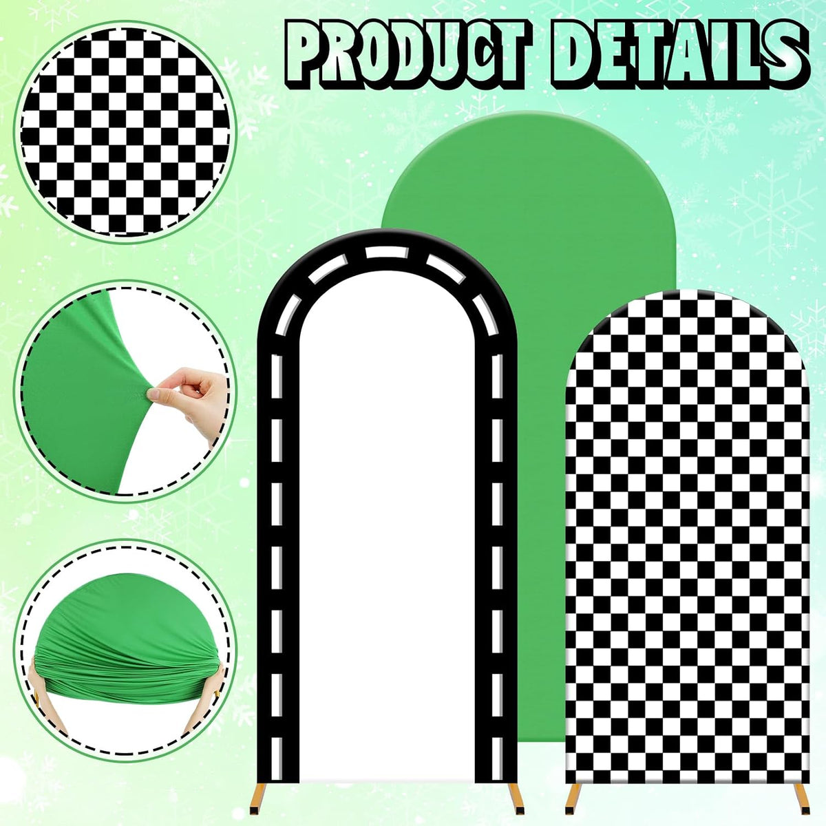 Foilswirl 4ft 5ft 6ft Monster Truck Arch Backdrop Covers