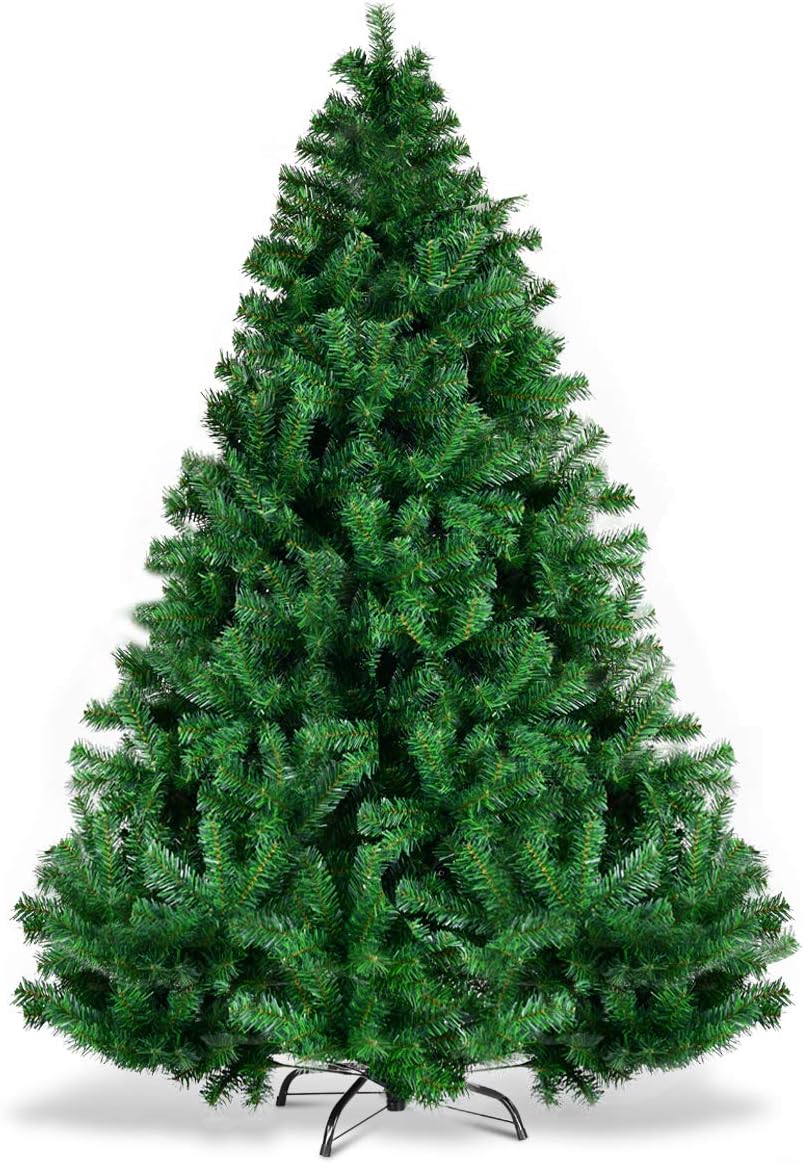 Goplus 6ft Artificial Christmas Tree with 1000 Branch Tips, Hinged