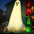 12 in 1 Halloween Projector Lights Outdoor, 3D Dynamic Ghost/Skeleton/Bat/Scarecrow/Pumpkin/Witch Cauldron HD Patterns Halloween Decor,Night Lights for Party Home Window Wall Holiday Decor