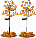 Halloween Pumpkin Lanterns, Solar Lights, Outdoor Pumpkin Tree Stake Lights