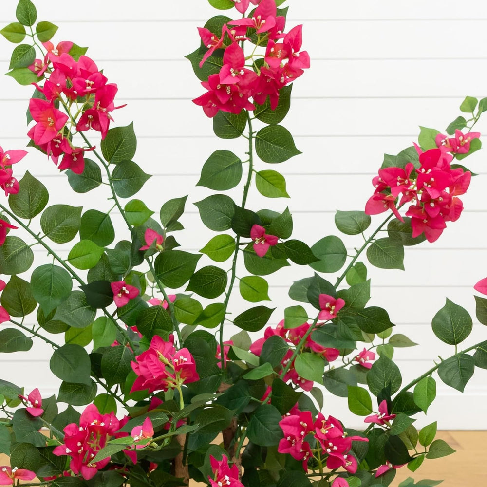 Nearly Natural 42 in Artificial Bougainvillea Tree with Pink Blooms