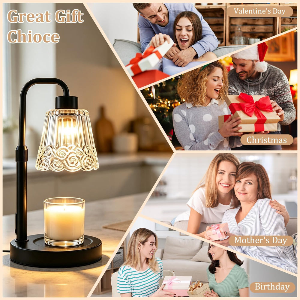 Candle Warmer Lamp with Timer,Dimmable Adjustable Height Candle heater