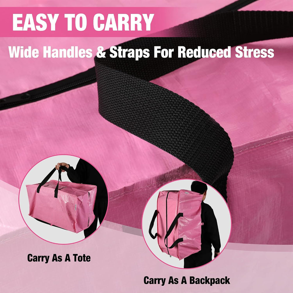 WORKPRO 6 Pack Extra Large Moving Bags with Backpack Straps & Handles