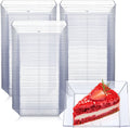 Nuogo 250 Pcs Square Dessert Plates 3.6" Plastic, Clear