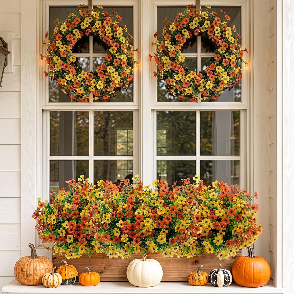 56 Bundles Fall Artificial Flowers for Outdoor Decoration