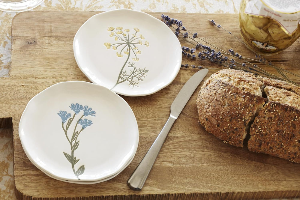 Lenox Wildflowers Tidbit Plate Set for 4, Small 6" Appetizer Plates 4-Piece