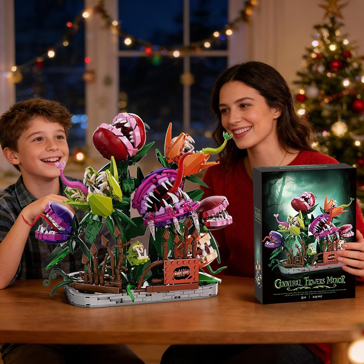 Audrey 2 Piranha Plant Building Block Set 1266PCS Monster Plant Kit