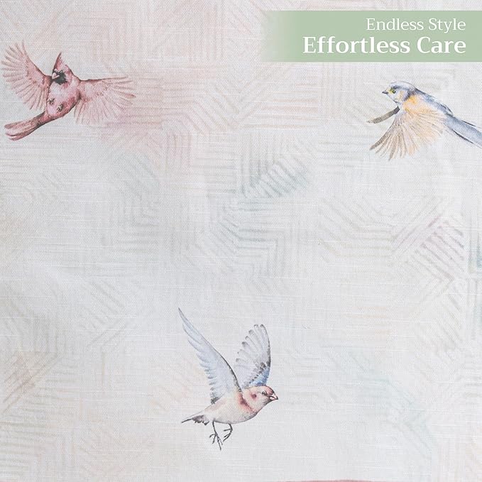 Maison d' Hermine Table Runner 100% Cotton Single Layer Table Runners 108 inches Long Decorative for Home Kitchen Dining Party Wedding Bridal Shower Spring Summer (Flying Birds, 14.50" x 108")
