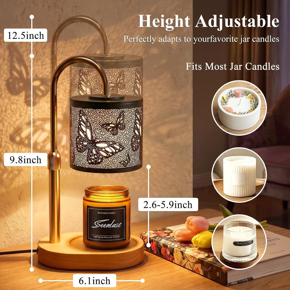 Butterfly Candle Warmer Lamp with Dimmer Adjustable Height,Home Decor Gifts f...