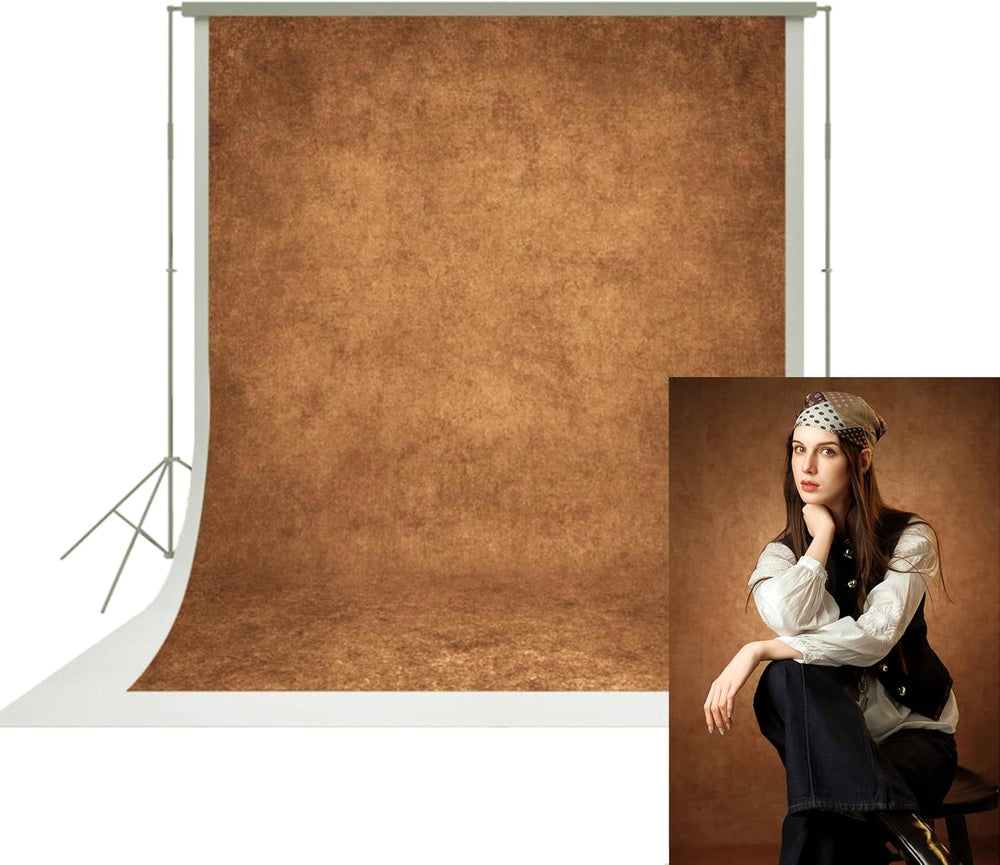 UrcTepics 8x10 ft Brown Photo Backdrop for Photography, No Stand