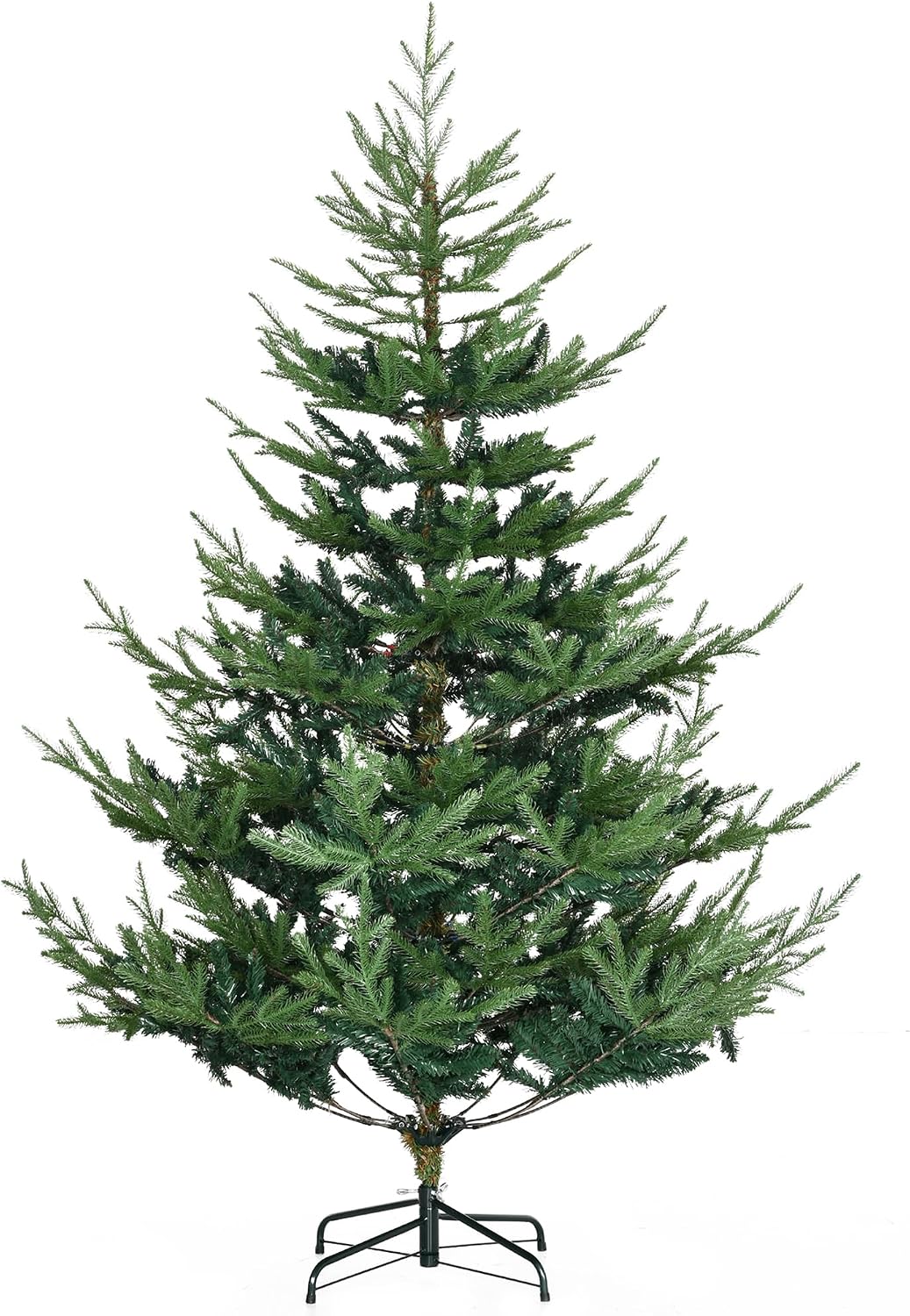 HOMCOM 6 Foot Artificial Christmas Tree, Nordic Pine, Green