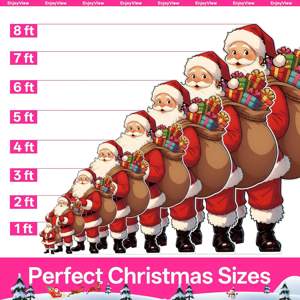 Xmas Cardboard Cutout Standup Santa Claus, 5FT, Party Photo Prop