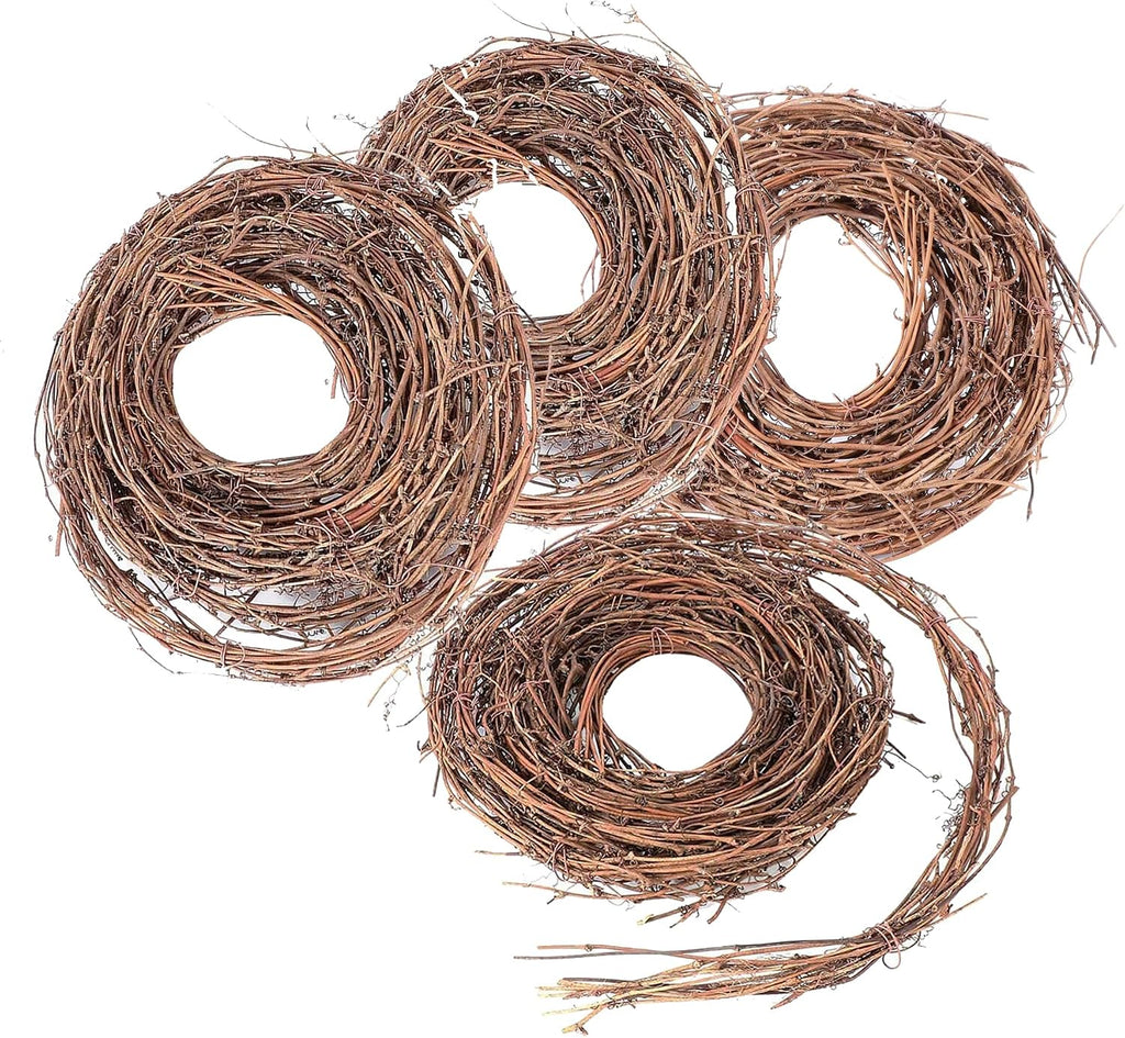 4 Pack 15 Feet DIY Crafts Natural Grapevine Twig Vine Garland Wreaths for Wedding House Holiday Door Wall Decor