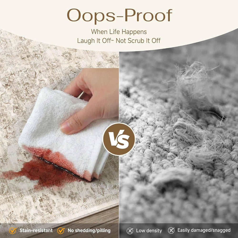 2x6 Beige Neutral Runner Rug