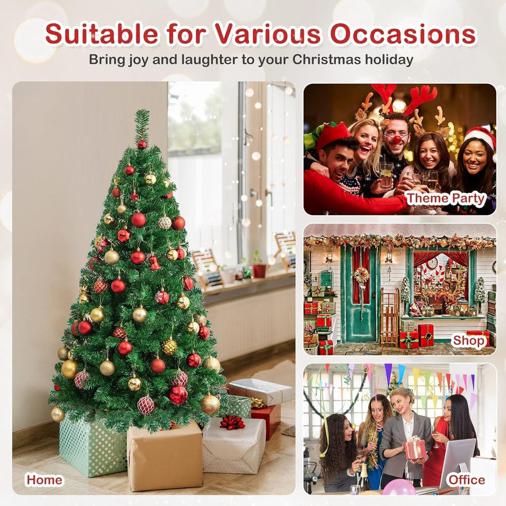 Goplus 5ft Artificial Christmas Tree with 350 PVC Branch Tips