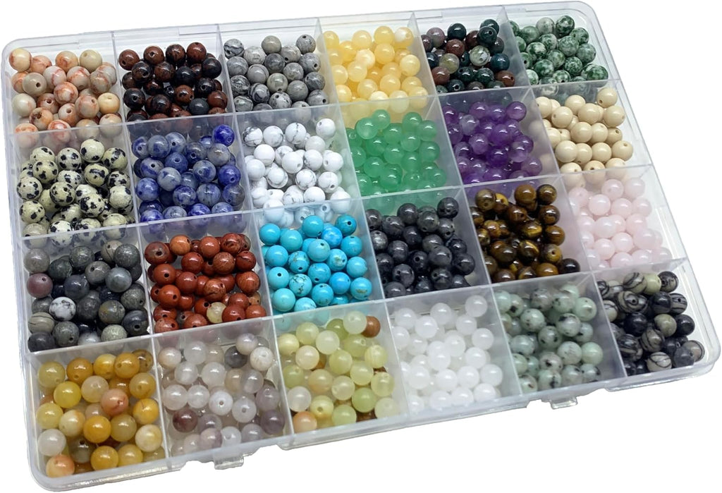 natural stone beads 960pcs 6mm 1mm hole adult, side view