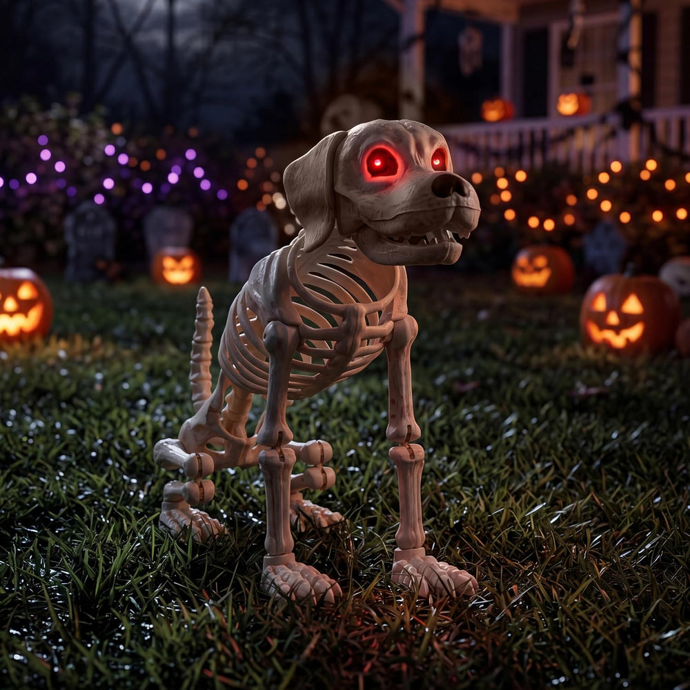 JOYIN Halloween Golden Retriever Skeleton 34” Animal Dog Plastic Skeleton wit...