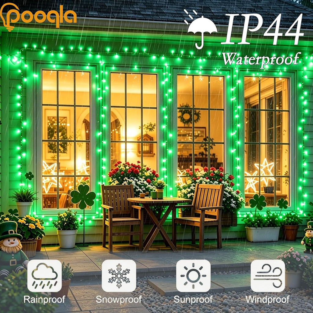 pooqla 500 led string lights indoor outdoor, 164, close-up detail