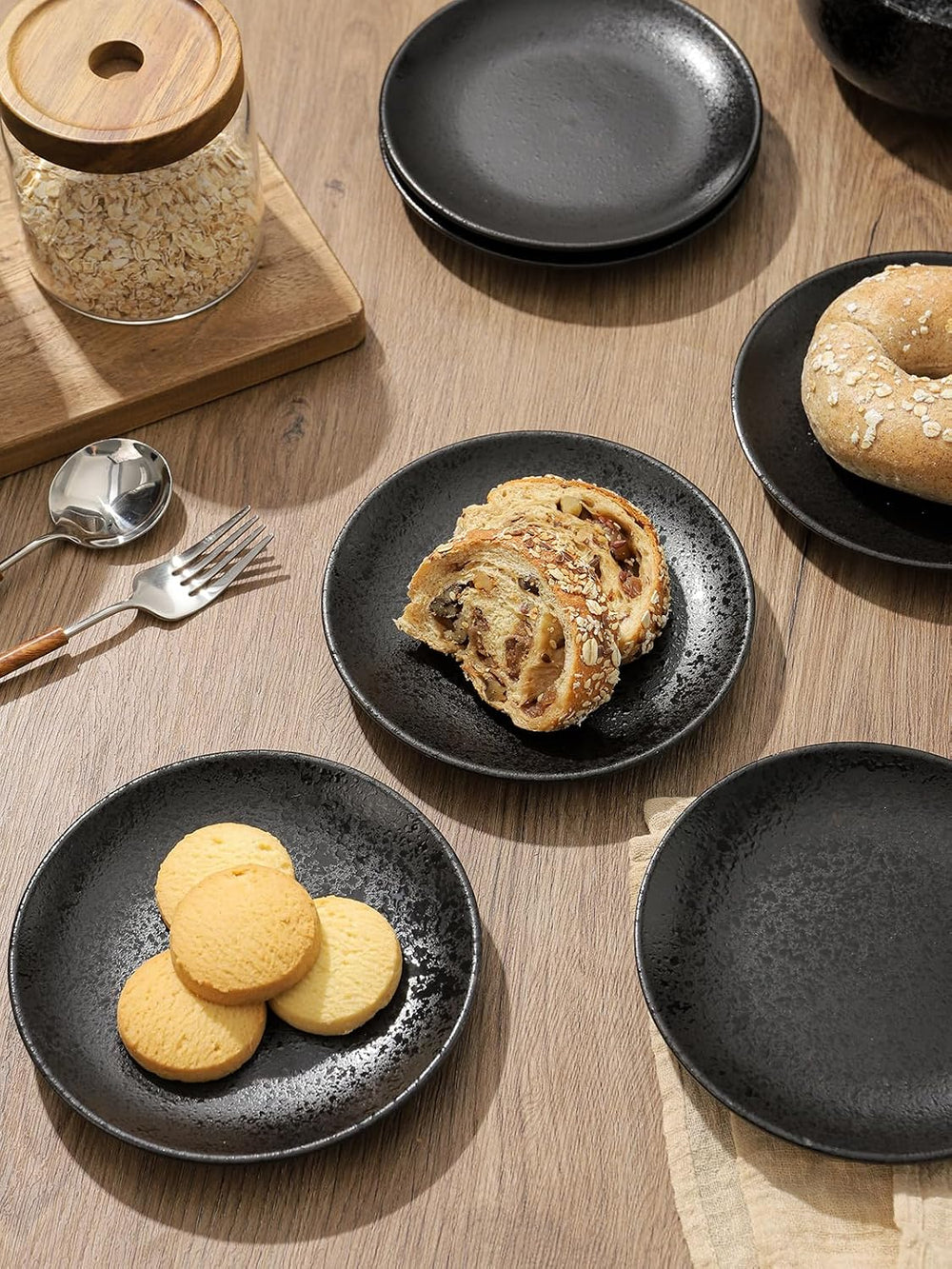Kanwone Ceramic Dessert Plates Set of 6, Small Salad Plates 6 Inch Appetizer ...