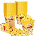 Panelee 100 Pack Popcorn Boxes for Movie Night 24oz Popcorn Disposable Paper Bucket Bags Bulk Snack Container Cups Holder for Christmas Party Carnival
