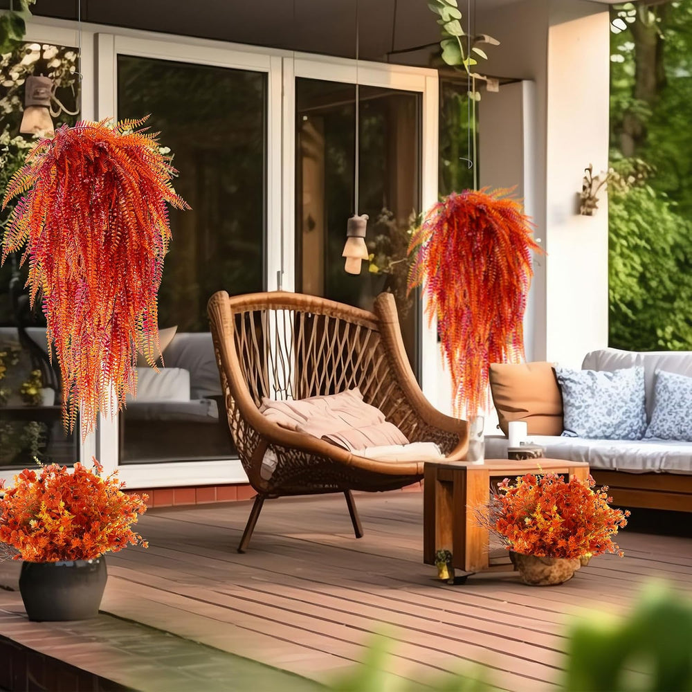 32 Bundles Artificial Fall Flowers for Outdoor Decorations