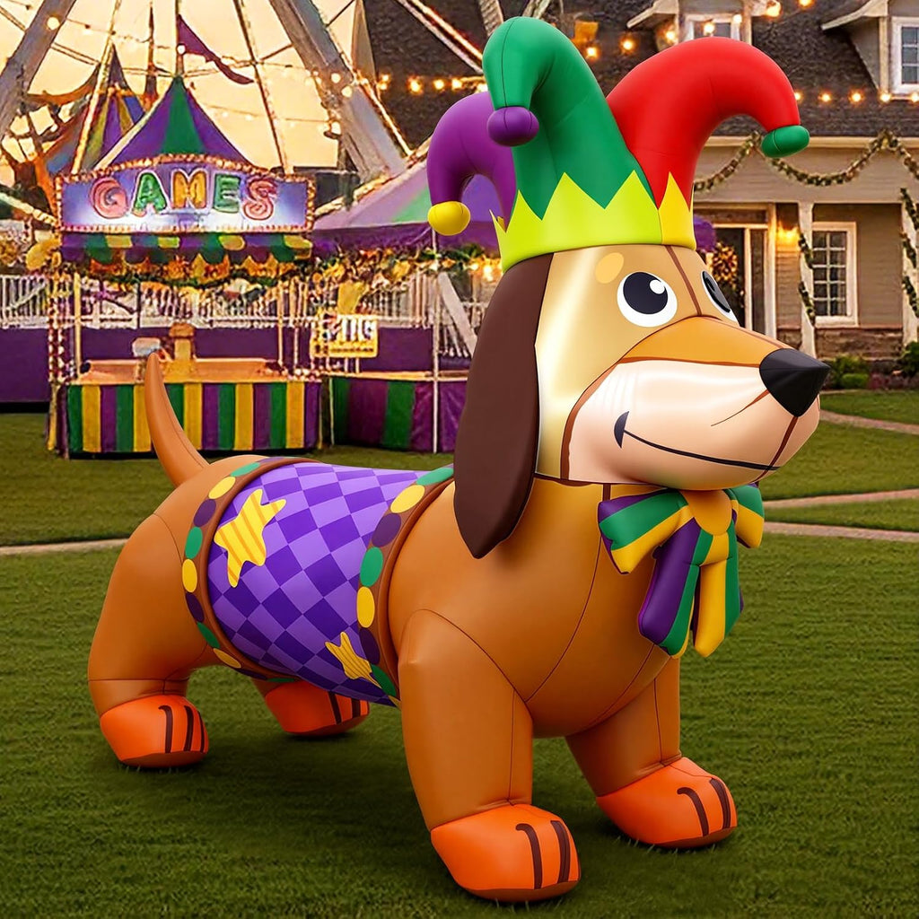 leyndo 5.3 ft mardi gras inflatable decorations led, package contents