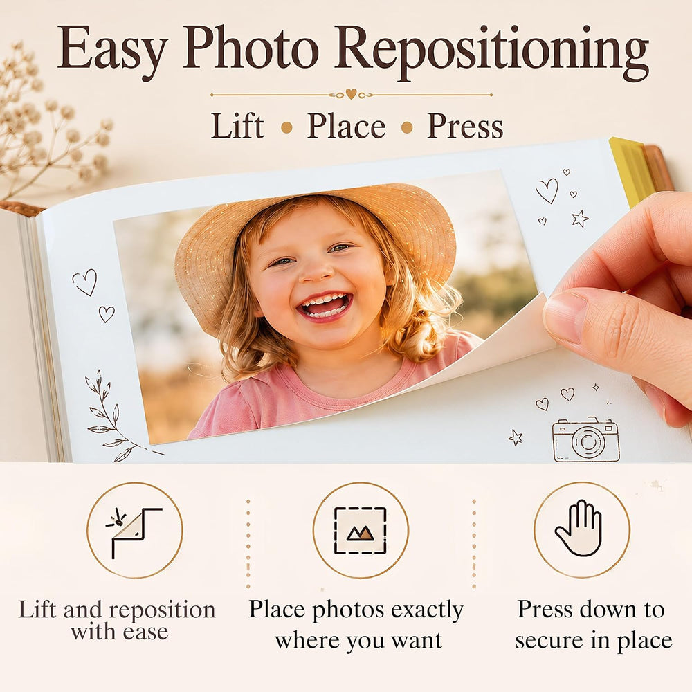Zoview Self-Adhesive Photo Album, Dust-free, glue free and waterproof Scrapbo...