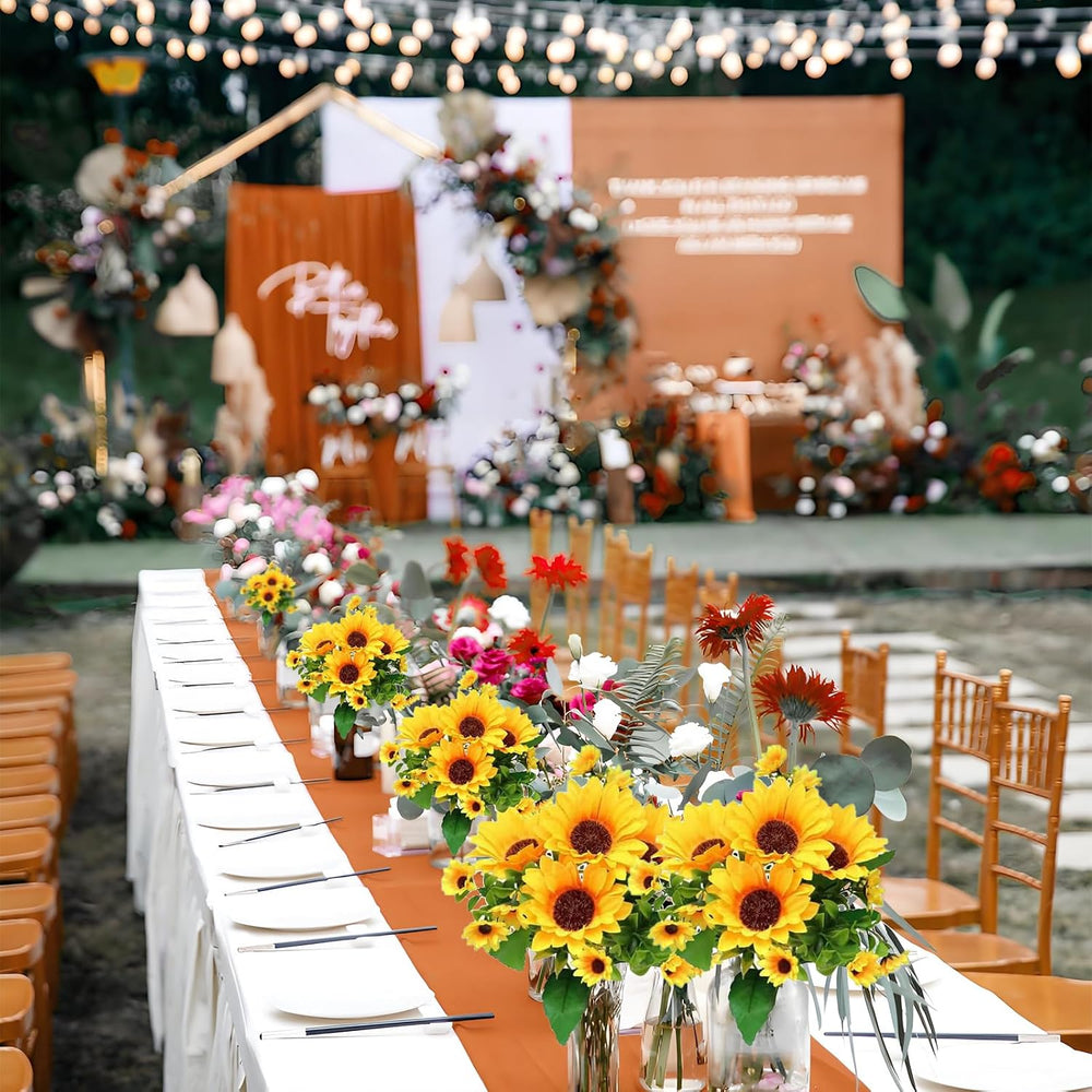 12 Pack Sunflower Artificial Flowers Artificial Sunflower Bouquets Silk Sunfl...